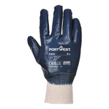 GANT NITRILE, POIGNET TRICOT MARINE PORTWEST A300 - Protection des mains | FMCI Côte d'Ivoire