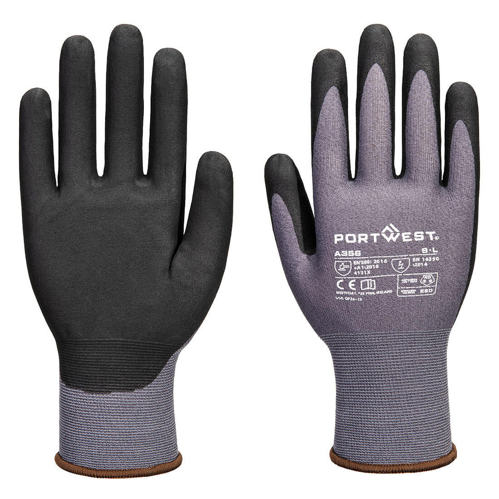 GANT ESD 15 NITRILE ESSENTIAL GRIS/NOIR PORTWEST A356