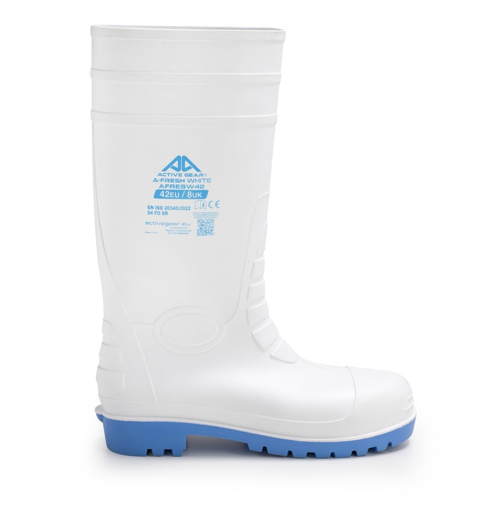 BOTTE DE SECURITE BLANCHE A-FRESH PVC S4 FO SR