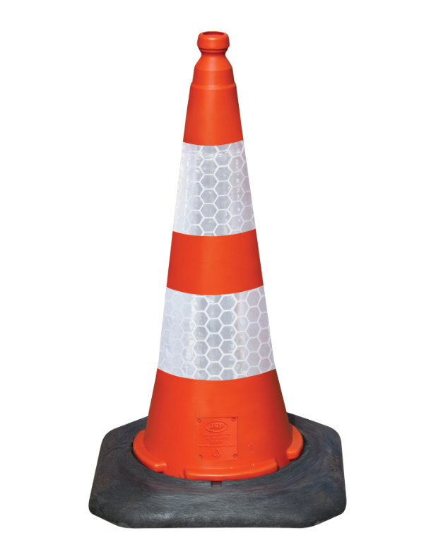 Cône de Signalisation JSP Navigator Rouge 75cm – 2 Bandes RétroréfléchissantesCôte d'Ivoire  - FMCI