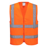GILET HI-VIS AVEC ZIP ORANGE PORTWEST C375 - Vêtements de protection | FMCI Côte d'Ivoire