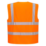GILET HI-VIS AVEC ZIP ORANGE PORTWEST C375 - Vêtements de protection | FMCI Côte d'Ivoire