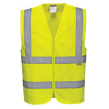 GILET HI-VIS AVEC ZIP JAUNE PORTWEST C375 - Vêtements de protection | FMCI Côte d'Ivoire