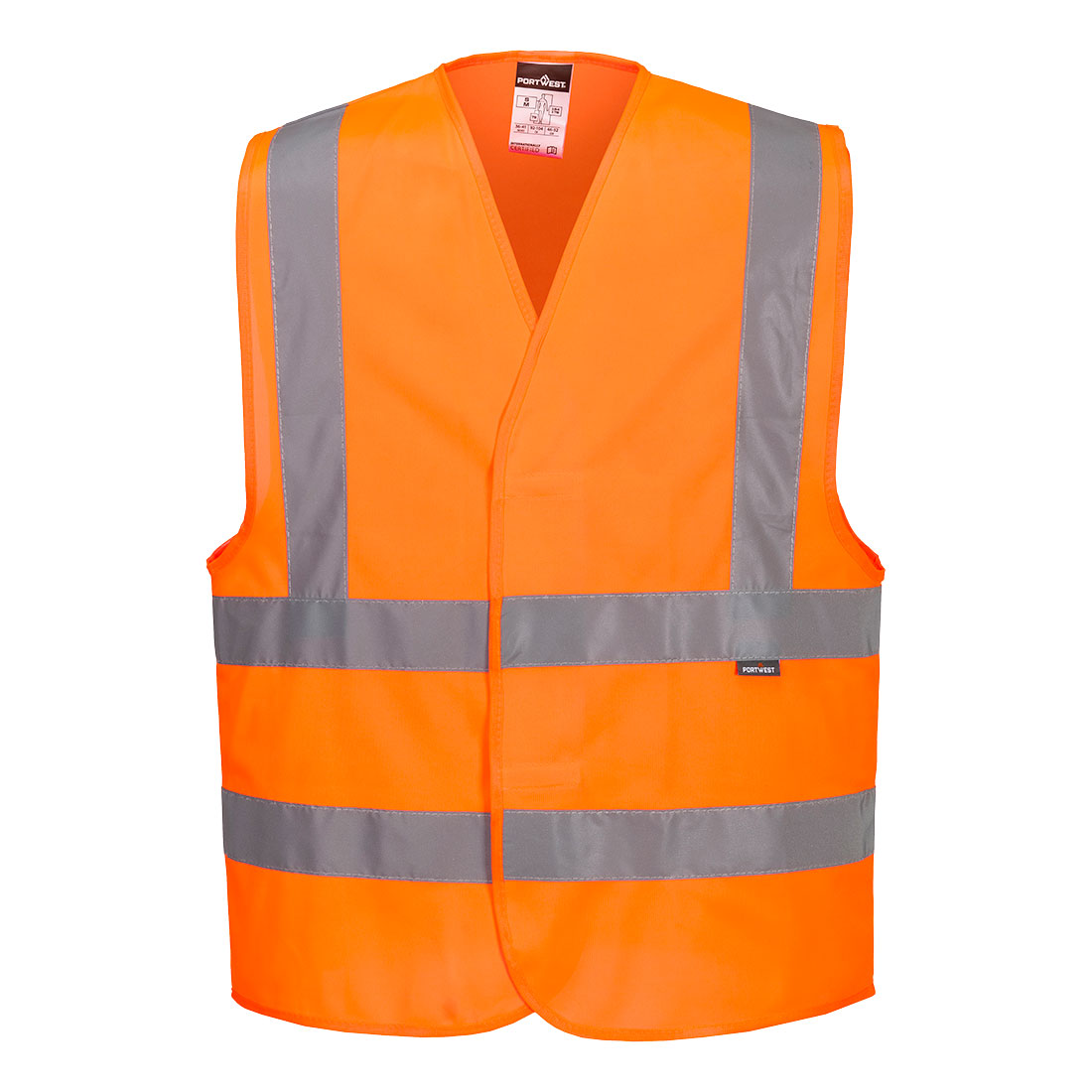 GILET HAUTE-VISIBILITÉ BAUDRIER DOUBLE CEINTURE ORANGE PORTWEST C470 - Vêtements de protection | FMCI Côte d'Ivoire