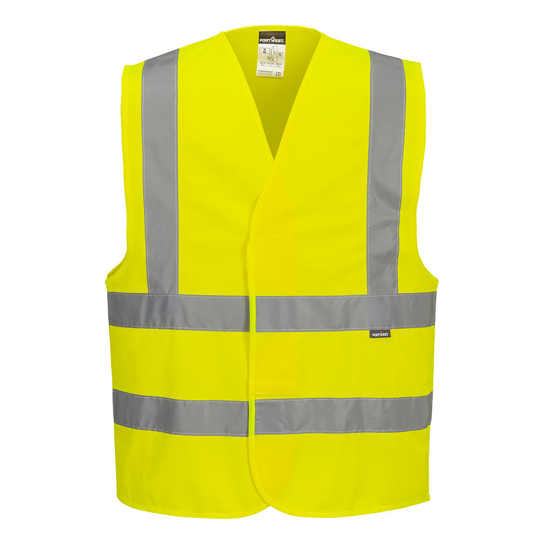 GILET HAUTE-VISIBILITÉ BAUDRIER DOUBLE CEINTURE JAUNE PORTWEST C470 - Vêtements de protection | FMCI Côte d'Ivoire