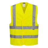GILET HAUTE-VISIBILITÉ BAUDRIER DOUBLE CEINTURE JAUNE PORTWEST C470 - Vêtements de protection | FMCI Côte d'Ivoire