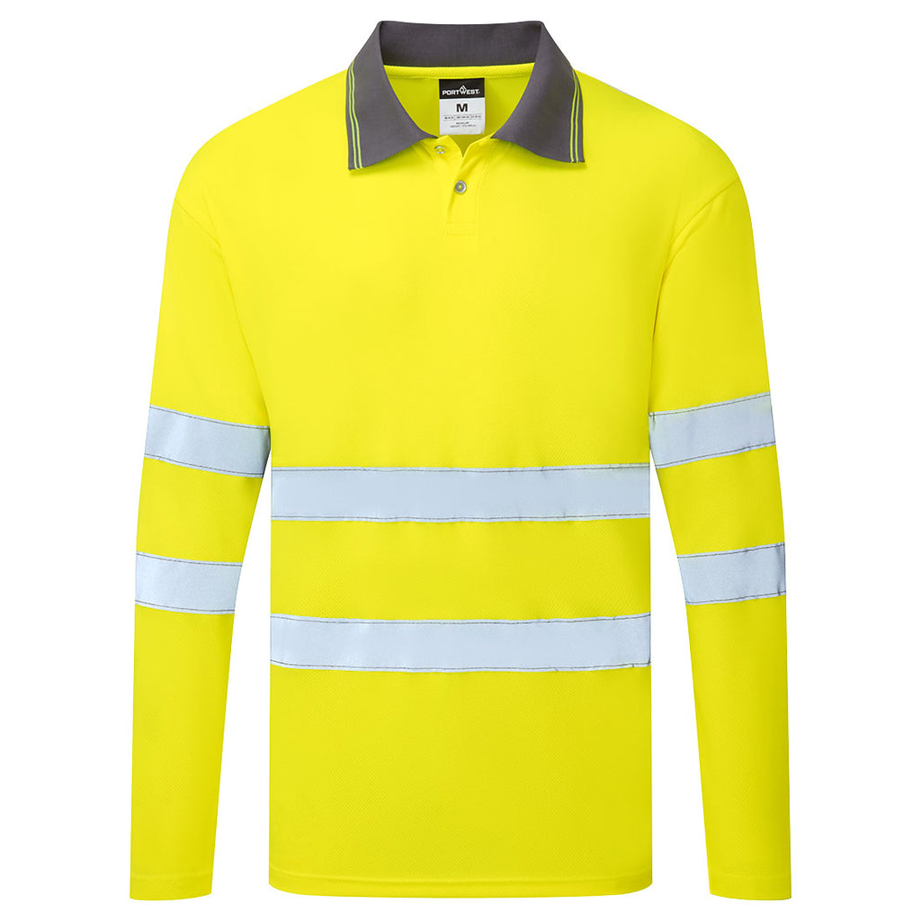 POLO HV ESSENTIAL MANCHES LONGUES ES1 JAUNE PORTWETS ES277