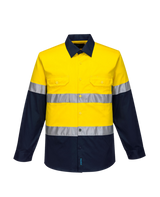 Chemise manches longues bicolore jaune et bleu Portwest MA801 - FMCI Abidjan