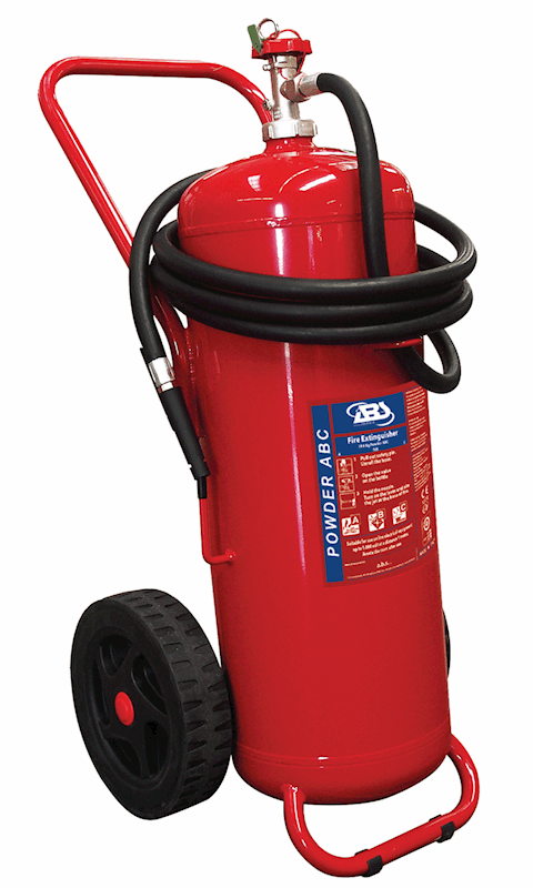 EXTINCTEUR A POUDRE 50KG SUR CHARIOT PRESSION PERMANENTE ABC MED - Sécurité incendie | FMCI Côte d'Ivoire