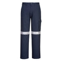 PANTALON CARGO PORTWEST + BANDE REFLECHISSANTE 100% COTON MP701