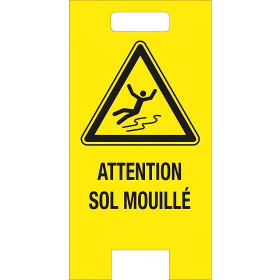 Chevalet de signalisation « Sol mouillé » – Réf. 620054