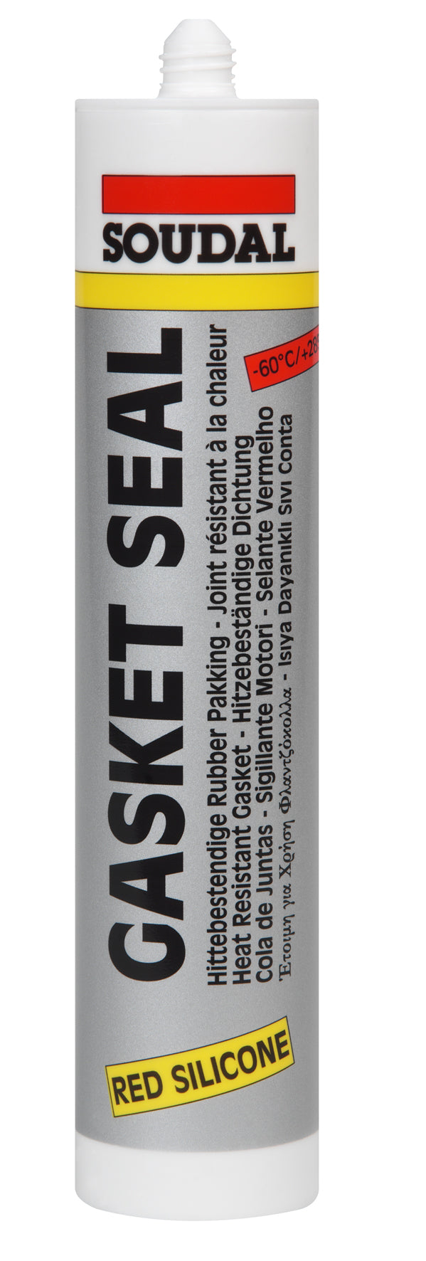 Mastic silicone haute température rouge Gasketseal Soudal 310ml - FMCI Abidjan

