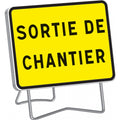 PANNEAU SIGNALETIQUE "SORTIE DE CHANTIER" CLASSE T1 REF 525204