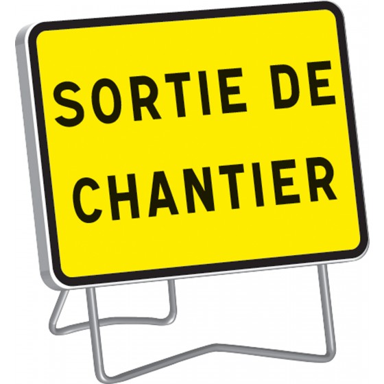 Panneau temporaire « Sortie de chantier » – Classe T1 – Réf. 525204