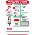 PANNEAU SIGNALETIQUE "CONSIGNES DE SECURITE" 450x300 mm REF 620001