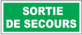 PANNEAU SIGNALETIQUE "SORTIE DE SECOURS" 330 x 200 mm REF 621432