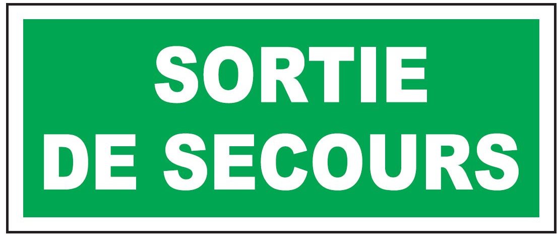 Panneau « Sortie de secours » – 330 × 200 mm – Réf. 621432
