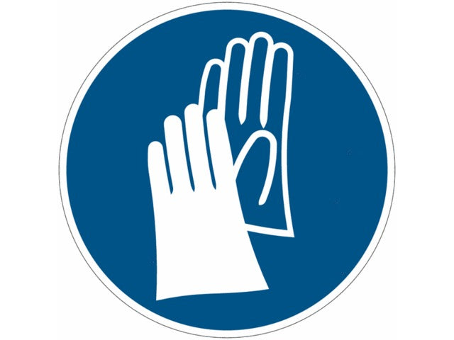 Panneau « Gants de protection obligatoires » – Ø300 mm – Réf. 622537
