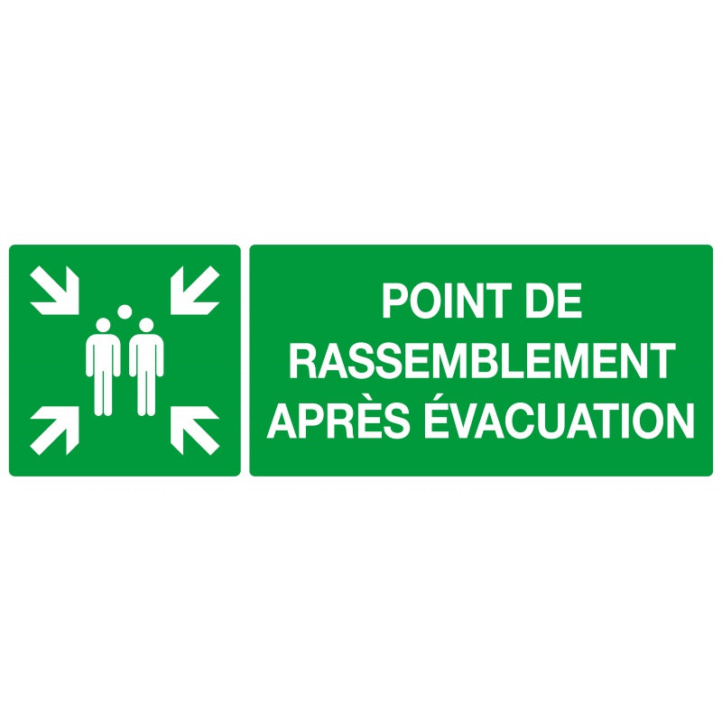 Panneau signalétique point de rassemblement après évacuation 200x200mm - FMCI Abidjan
