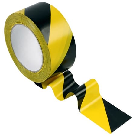 Ruban adhésif de marquage au sol jaune/noir – 33 m × 50 mm – Réf. 631022902