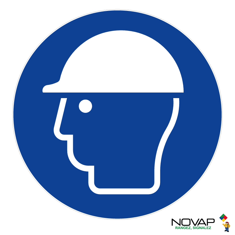 Panneau « Casque de protection obligatoire » rigide 300 mm NOVAP 4064277