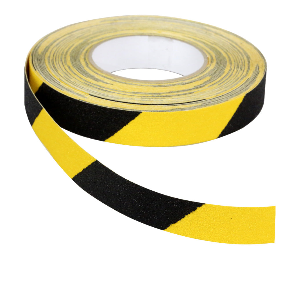 Ruban antidérapant 25 mm x 18 m jaune/noir NOVAP 8001476